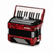 Hohner Bravo II 48 Accordion, Red with Gig Bag