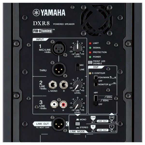 Yamaha DXR8 8'' 2-way Active Loudspeaker panel