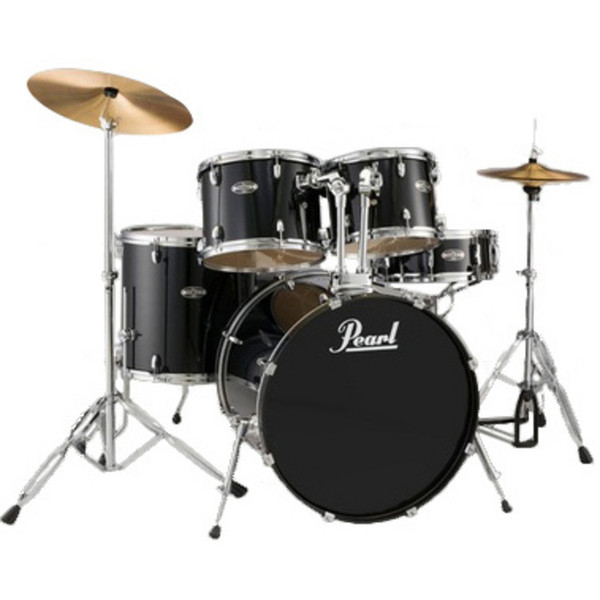 Pearl Target Fusion 20 Inch Complete Drum Kit, Black