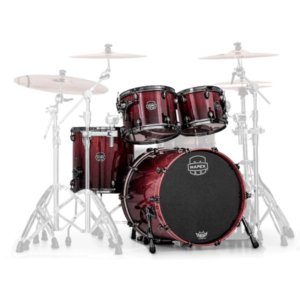 Mapex Saturn IV Exotic Fusion 20in 4Pc Shell Pack, Cherry Rosewood