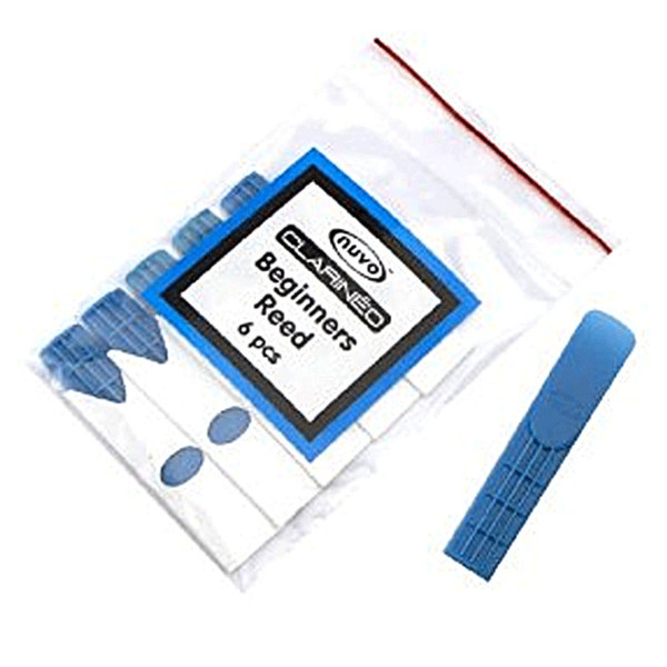 Nuvo Clarineo Blue Plastic Reeds, Strength 1.5 (6 Pack)
