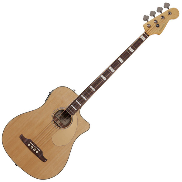 Fender Kingman Bass SCE Cutaway Electro Acoustic Bass Guitar, Natural