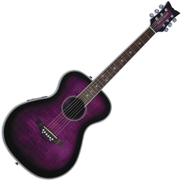 Daisy Rock Pixie Electro Acoustic Guitar, Plum Purple Burst