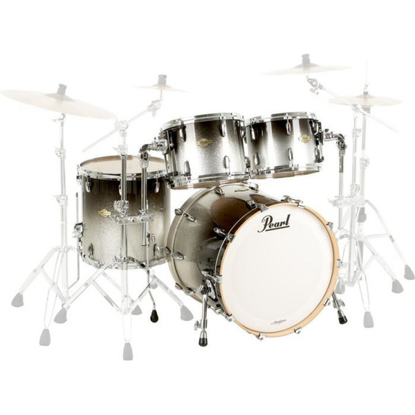 Pearl Masters Maple MCX 22'' Fusion Shell Pack, Black Sparkle Fade