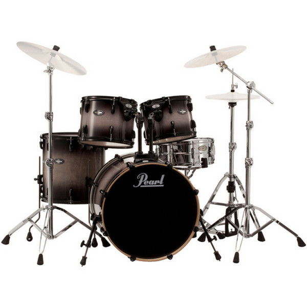 DISC Pearl Vision Birch Lacquer VBL 20'' Fusion Drum Kit, Black Burst at  Gear4music