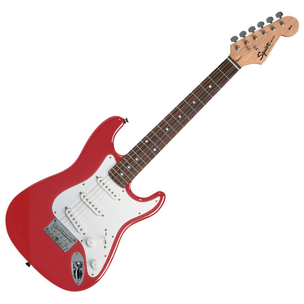 Squier By Fender Mini Stratocaster 3/4 Size Electric Guitar, Red