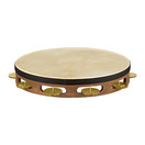 Meinl Vintage Goat Skin 1 Row Tambourine, Walnut Brown