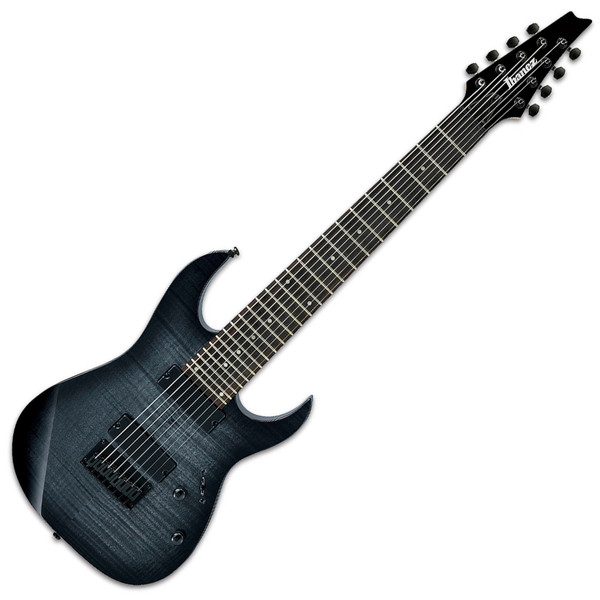 Ibanez RG8FM 8-String Electric Guitar, Transparent Gray Burst