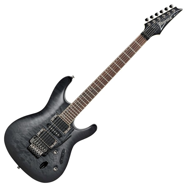 Ibanez S670QM Electric Guitar, Transparent Grey Burst