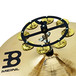 Meinl Headliner Series Hi-Hat Tambourine, 1 Row Brass Jingles, Black