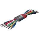 Stagg 60cm/2ft Stereo 1/4'' Jack to Stereo 1/4'' Jack Cables, 6 Pack