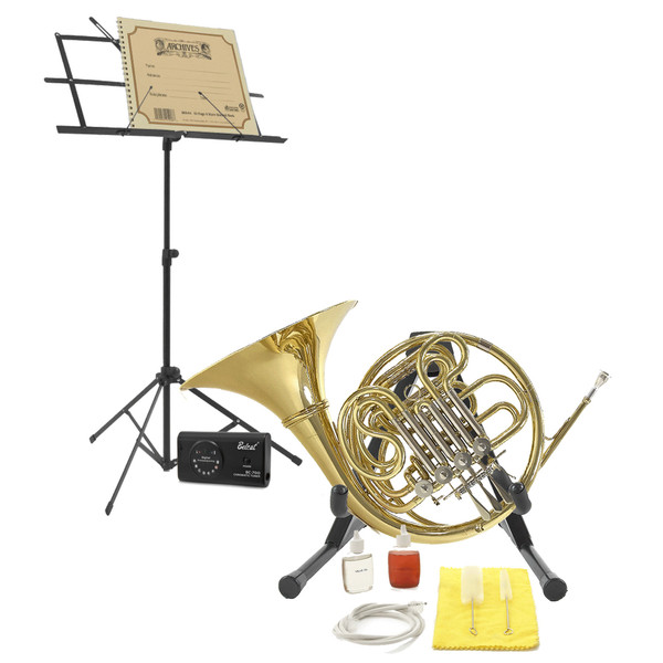 Student French Horn, Gold Back to School Pack by Gear4music