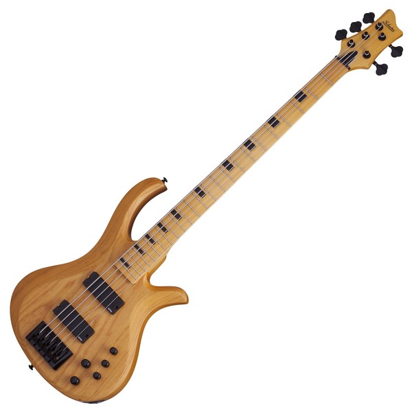 Schecter Riot Session-5 Bass Guitar, Aged Natural Satin