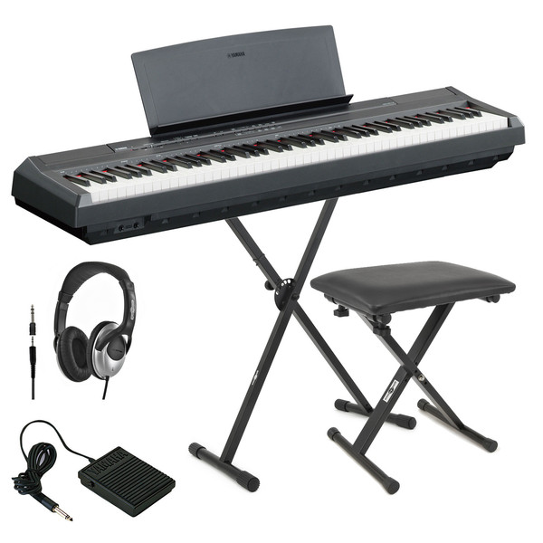 Yamaha P105 Digital Piano, Black, FREE Stand, Bench and Headphones