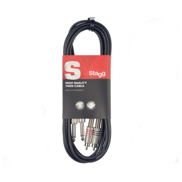 Stagg Twin Jack to Phono Cable, 0.6m