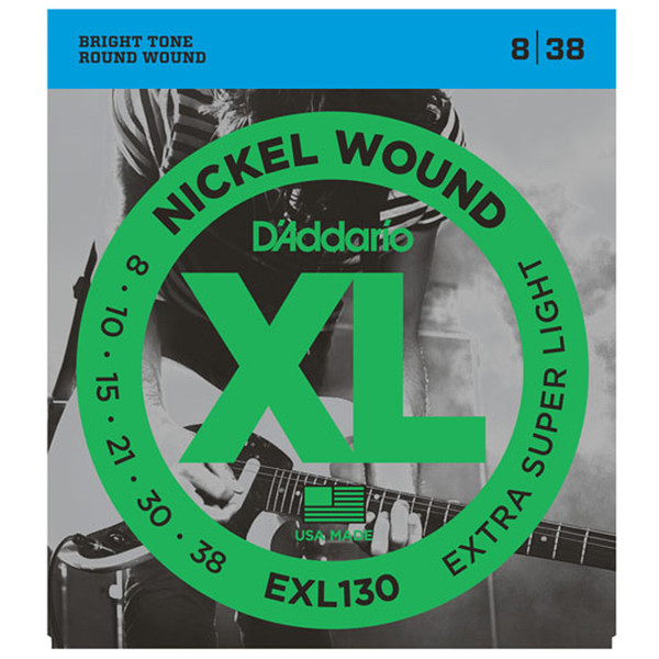 D'Addario EXL130 Nickel Wound, Extra-Super Light, 08-38