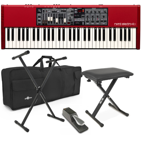 Nord Electro 4D 61 Key Semi-Weighted Keyboard with Stand and Case