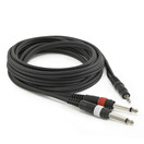 Stereo Minijack - Mono Jack (x2) Cable, 1m