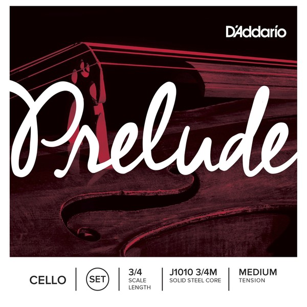 D'Addario Prelude Cello 3/4 Scale Medium Tension Set