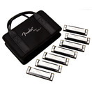 Fender Blues Deluxe 7 Piece Harmonica Set, with Case