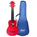 Flight TUS-35 Travel Soprano Ukulele, Red gigbag