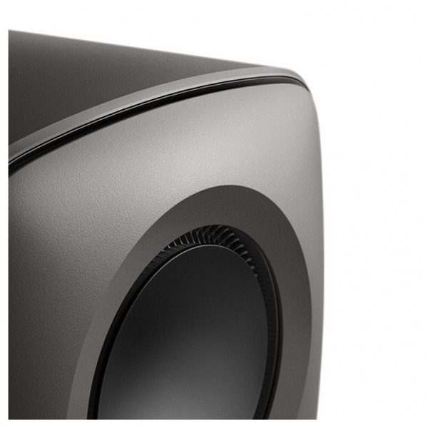 KEF KC62 Subwoofer, Titanium Grey High Angle View