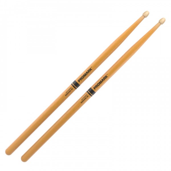 Promark Rebound 2B ActiveGrip Clear Drumsticks, Acorn Wood Tip
