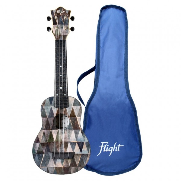 Flight TUS-40 Travel Soprano Ukulele, Arcana gigbag