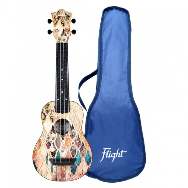 Flight TUS-40 Travel Soprano Ukulele, Granada gigbag
