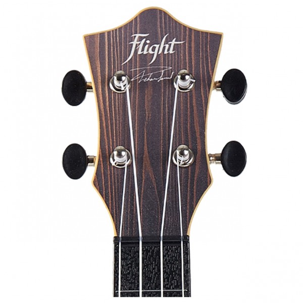 Flight TUC-40 Travel Concert Ukulele, Mandala Wood - Headstock Front