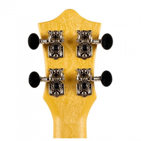 Flight TUC-40 Travel Concert Ukulele, Gold Mandala - Headstock Back