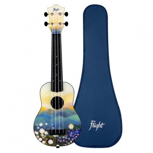 Flight TUS-40 Travel Soprano Ukulele, Dandelion gigbag