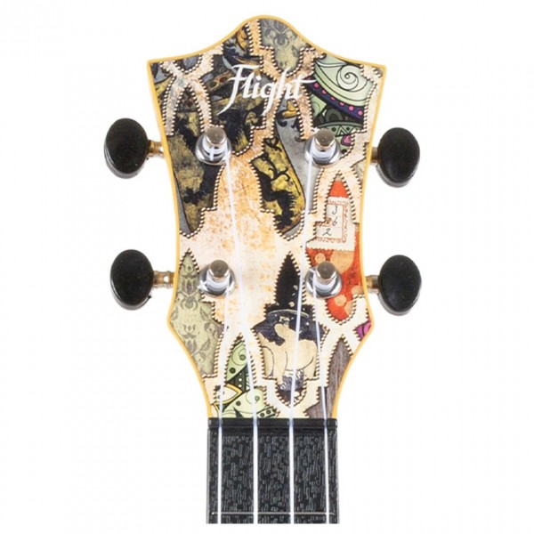 Flight TUC-40 Travel Concert Ukulele, Granada - Headstock Front