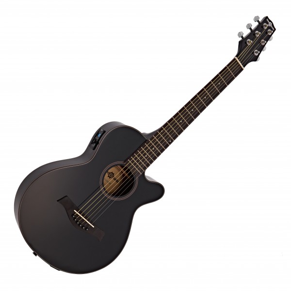 3/4 Single Cutaway Electro Acoustic Guitar by Gear4music, Black