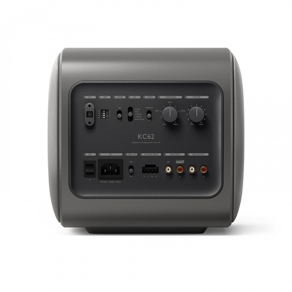 KEF KC62 Subwoofer, Carbon Black Back View