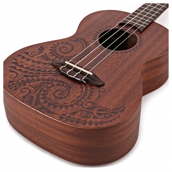 Luna Tattoo Tenor Ukulele, Mahogany