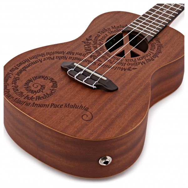Luna Maluhia Concert Electro Ukulele, Mahogany