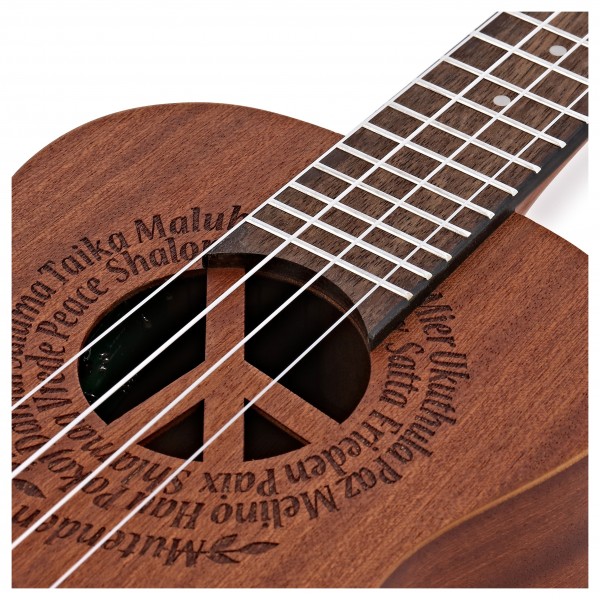 Luna Maluhia Concert Electro Ukulele, Mahogany