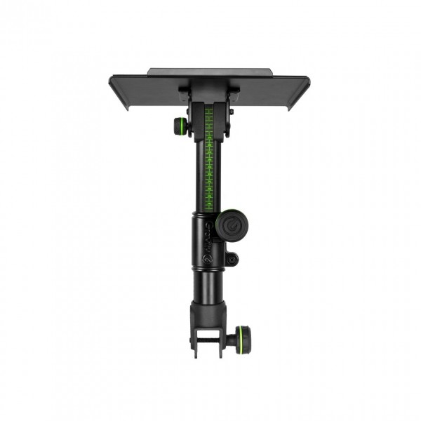 Gravity FT01MB Flexible Studio Monitor Tray for DJ Desk - Front, Extended