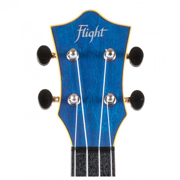 Flight TUC-35 Travel Concert Ukulele, Dark Blue - Headstock Front