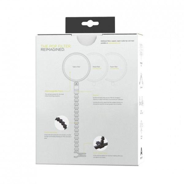 Pop Audio Fabric Pop Filter Set - Box Rear