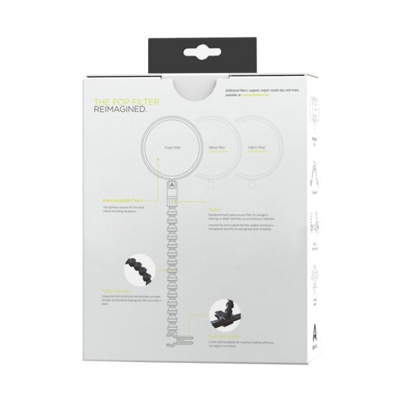 Pop Audio Foam Pop Filter Set - Box Rear