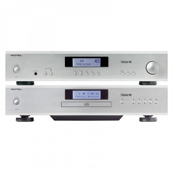 Rotel A11 Integrated Amplifier & CD11 CD Player Hi-fi Bundle, Silver Full View