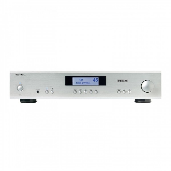 Rotel A11 Tribute Edition Integrated Amp, Silver Front View