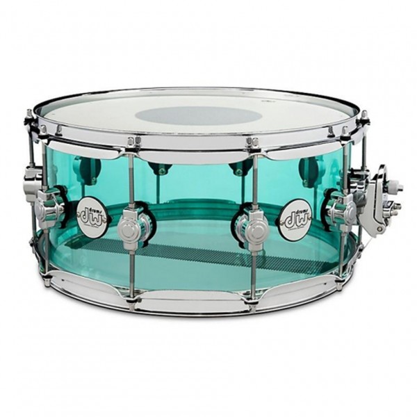 DW Design Series 14" x 6.5" Acrylic Snare Drum, Sea Glass
