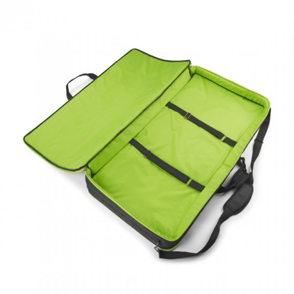 Gravity BGX2RDB Transport Bag for Rapid Desk/Double X Keyboard Stand - Open, Angled 2