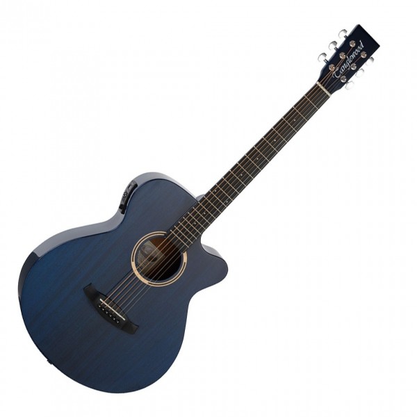 Tanglewood DBTSFCETBG Discovery Electro Acoustic, Thru Blue (front)