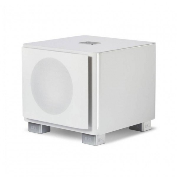 REL T7X Subwoofer, Gloss White - with Grille