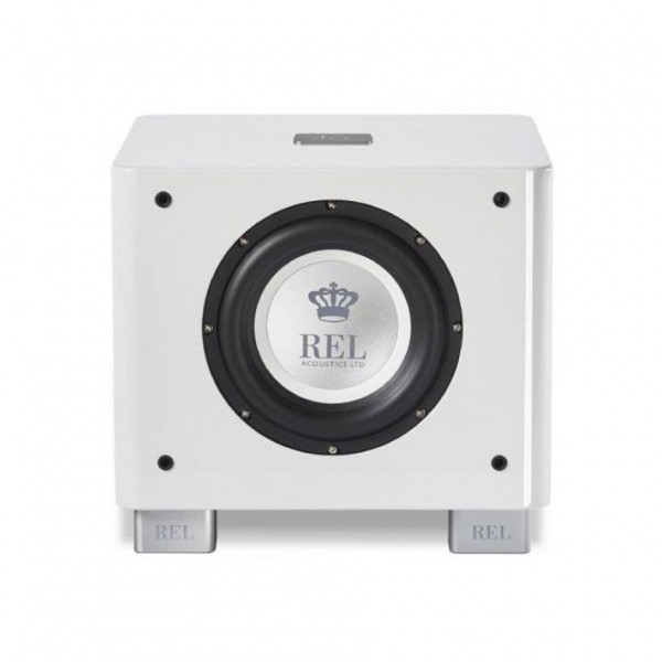 REL T7X Subwoofer, Gloss White - Front
