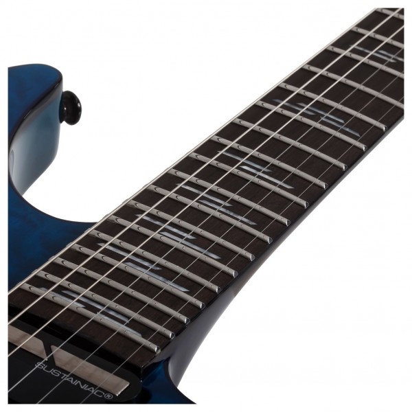 Schecter Reaper-6 Elite, Deep Ocean Blue frets